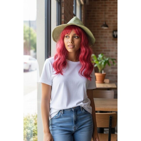 Green Woven Wool Blend Witch Hat - Adult Ritual & Everyday Wear - New - Picture 3 of 8